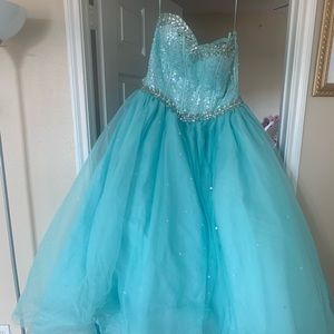 turquoise Quinceanera or Prom dress